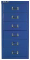 BISLEY MultiDrawer™ L296 Schubladenschrank oxfordblau 6 Schubladen 27,8 x 38,0 x 59,0 cm, 1 St.