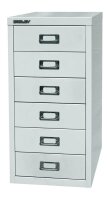 BISLEY MultiDrawer™ L296 Schubladenschrank lichtgrau 6 Schubladen 27,8 x 38,0 x 59,0 cm, 1 St.