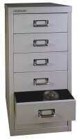 BISLEY MultiDrawer™ L296 Schubladenschrank silber 6 Schubladen 27,8 x 38,0 x 59,0 cm, 1 St.