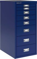 BISLEY MultiDrawer™ L298 Schubladenschrank oxfordblau 8 Schubladen 27,8 x 38,0 x 59,0 cm, 1 St.