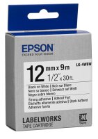EPSON Schriftband LK LK-4WBW C53S654016, 12 mm, schwarz...