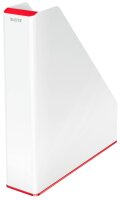 LEITZ Stehsammler WOW Duo Colour 53621026 perlweiß/rot Kunststoff, DIN A4, 1 St.