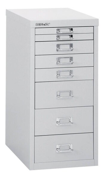 BISLEY MultiDrawer™ L298 Schubladenschrank lichtgrau 8 Schubladen 27,8 x 38,0 x 59,0 cm, 1 St.