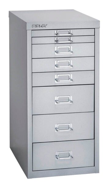 BISLEY MultiDrawer™ L298 Schubladenschrank silber 8 Schubladen 27,8 x 38,0 x 59,0 cm, 1 St.
