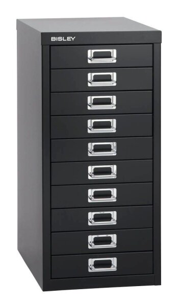 BISLEY MultiDrawer™ L2910 Schubladenschrank schwarz 10 Schubladen 27,8 x 38,0 x 59,0 cm, 1 St.
