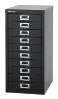 BISLEY MultiDrawer™ L2910 Schubladenschrank schwarz 10 Schubladen 27,8 x 38,0 x 59,0 cm, 1 St.