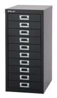 BISLEY MultiDrawer™ L2910 Schubladenschrank schwarz 10 Schubladen 27,8 x 38,0 x 59,0 cm, 1 St.