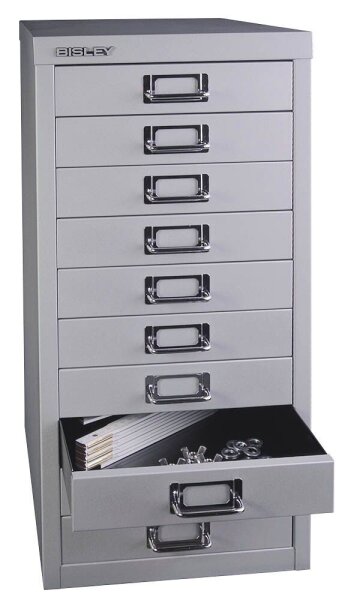 BISLEY MultiDrawer™ L2910 Schubladenschrank silber 10 Schubladen 27,8 x 38,0 x 59,0 cm, 1 St.