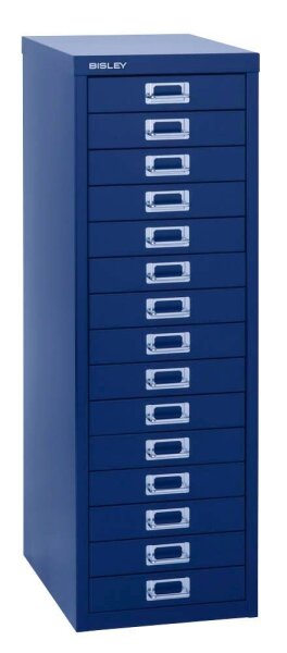 BISLEY MultiDrawer™ L3915 Schubladenschrank oxfordblau 15 Schubladen 27,8 x 38,0 x 85,7 cm, 1 St.