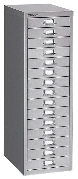 BISLEY MultiDrawer™ L3915 Schubladenschrank silber 15 Schubladen 27,8 x 38,0 x 85,7 cm, 1 St.