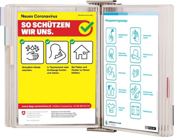 tarifold Sichttafelsystem Sterifold 414562 DIN A4 weiß mit 10 St. Sichttafeln, 1 St.