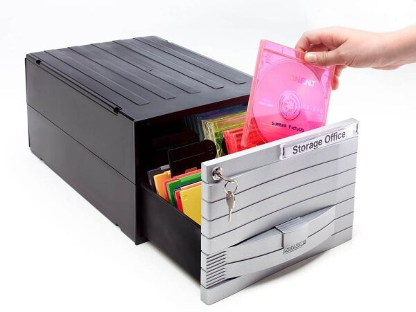 EXPONENT CD-/DVD-Box schwarz, 1 St.