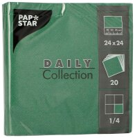 PAPSTAR Servietten Daily Collection grün 2-lagig 24,0 x 24,0 cm, 20 St.