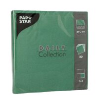 PAPSTAR Servietten Daily Collection grün 2-lagig 32,0 x 32,0 cm, 20 St.