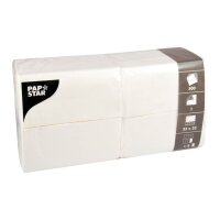PAPSTAR Servietten weiß 1-lagig 33,0 x 33,0 cm, 500...