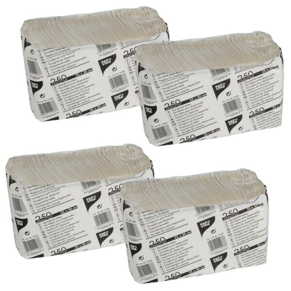 PAPSTAR Servietten weiß 1-lagig 25,0 x 30,0 cm, 1.000 St.