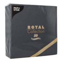 PAPSTAR Servietten schwarz 3-lagig 40,0 x 40,0 cm, 50 St.