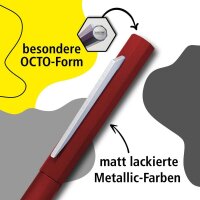 ONLINE® Kugelschreiber Octopen rot matt, Schreibfarbe: blau, 1 St.