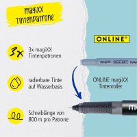 ONLINE® Tintenkonverter magiXX Rollerpatrone blau, 3 St.