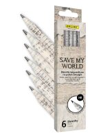 ONLINE® Save My World Bleistifte HB grau, 6 St.