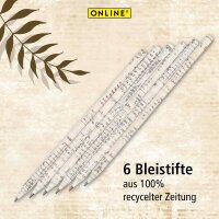 ONLINE® Save My World Bleistifte HB grau, 6 St.