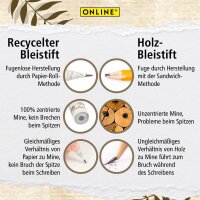 ONLINE® Save My World Bleistifte HB grau, 6 St.