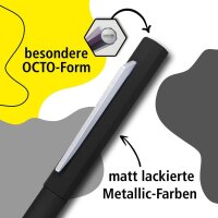 ONLINE® Kugelschreiber Octopen schwarz matt, Schreibfarbe: blau, 1 St.