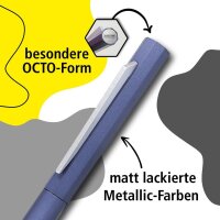 ONLINE® Kugelschreiber Octopen blau matt, Schreibfarbe: blau, 1 St.