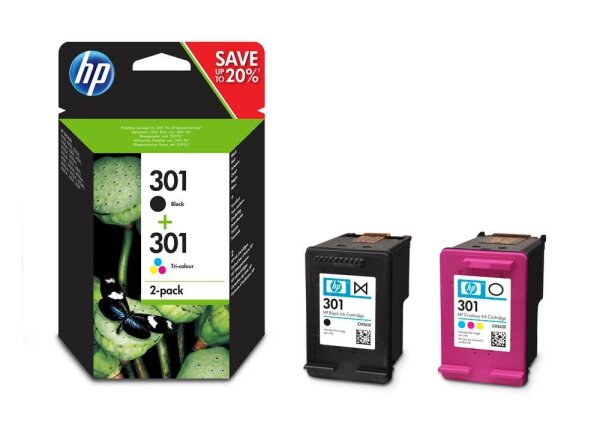 HP 301(N9J72AE) schwarz, color Druckerpatronen, 2er-Set