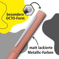 ONLINE® Kugelschreiber Octopen rosegold matt, Schreibfarbe: blau, 1 St.
