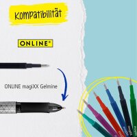 ONLINE® magiXX Classic Gelschreiber türkis/silber 0,7 mm, Schreibfarbe: türkis, 1 St.