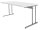 Kerkmann Schreibtisch weiß rechteckig, C-Fuß-Gestell chrom 160,0 x 80,0 cm