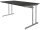 Kerkmann Schreibtisch anthrazit rechteckig, C-Fuß-Gestell chrom 160,0 x 80,0 cm