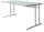 Kerkmann Schreibtisch Milchglas rechteckig, C-Fuß-Gestell chrom 160,0 x 80,0 cm