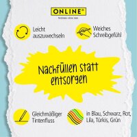 ONLINE® magiXX Gelschreiberminen schwarz 0,7 mm 3 St.