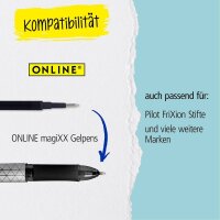 ONLINE® magiXX Gelschreiberminen schwarz 0,7 mm 3 St.