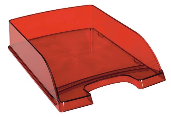 LEITZ Briefablage Plus rot-transparent DIN A4, 1 St.