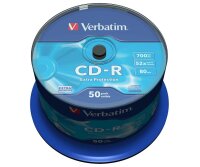 verbatim CD-R 700 MB, 50 St.