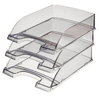 LEITZ Briefablage Plus grau-transparent DIN A4, 1 St.