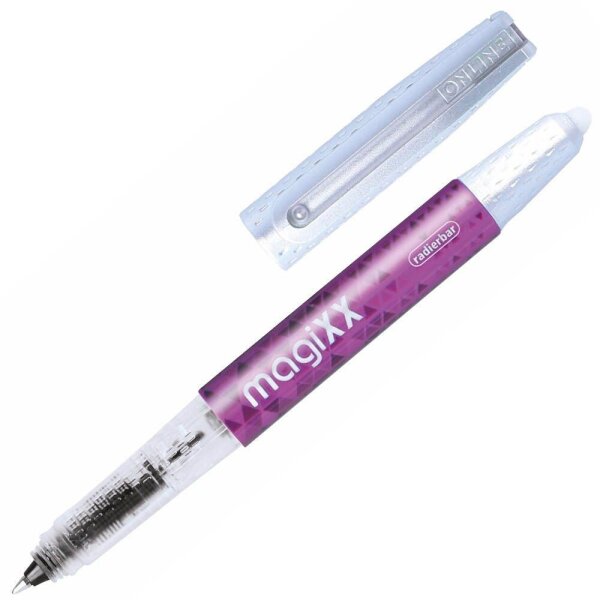 ONLINE® MagiXX Tintenroller lila/silber 0,7 mm, Schreibfarbe: blau, 1 St.
