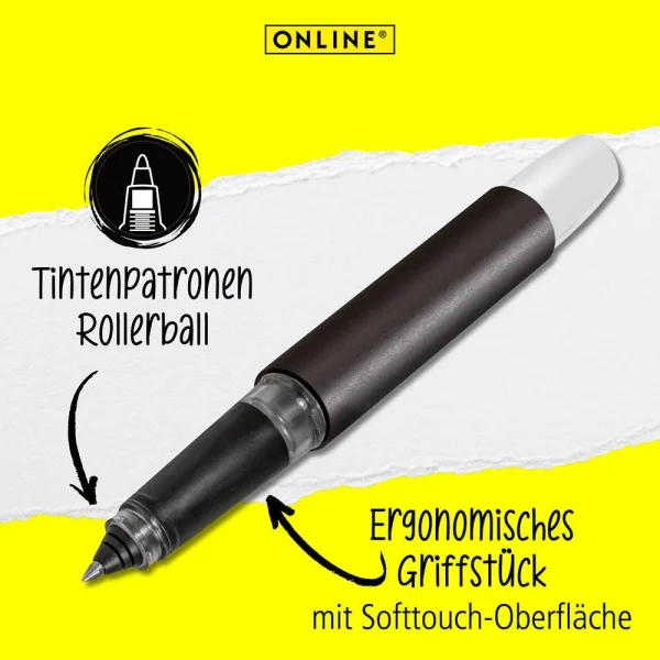 ONLINE® Campus Soft Tintenroller schwarz 0,7 mm,...