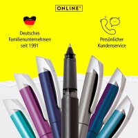 ONLINE® Campus Soft Tintenroller schwarz 0,7 mm, Schreibfarbe: blau, 1 St.