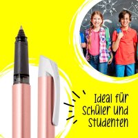 ONLINE® Campus Rosegold Tintenroller rosegold 0,7 mm, Schreibfarbe: blau, 1 St.