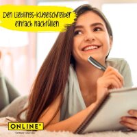 ONLINE® Kugelschreiberminen M schwarz, 6 St.