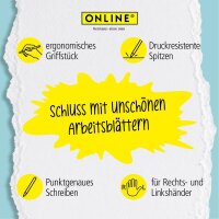 ONLINE® MagiXX Tintenroller weiß/silber 0,7 mm, Schreibfarbe: blau, 1 St.