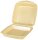 STARPAK Einweg-Menüschalen beige 22,5 x 22,0 cm, 50 St.