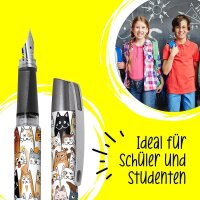 ONLINE® Campus Fluffy Cats Patronenfüller mehrfarbig M (mittel), 1 St.