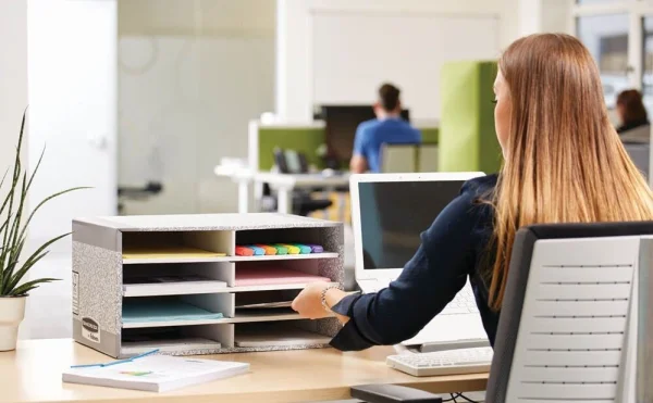 Fellowes Sortierstation grau mit 8 Fächern