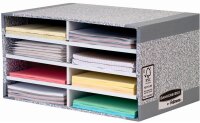 Fellowes Sortierstation grau mit 8 Fächern