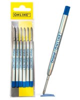 ONLINE® Kugelschreiberminen M blau, 6 St.
